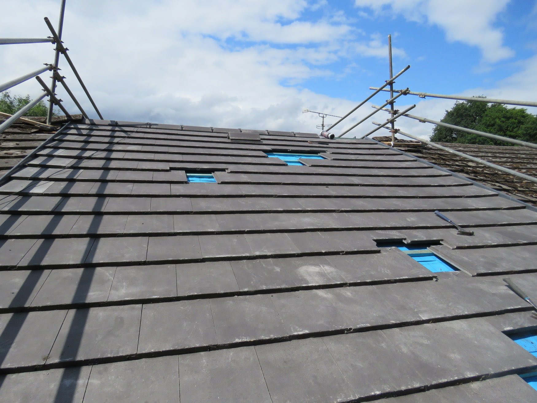 Natural slate roof repair in Exmouth