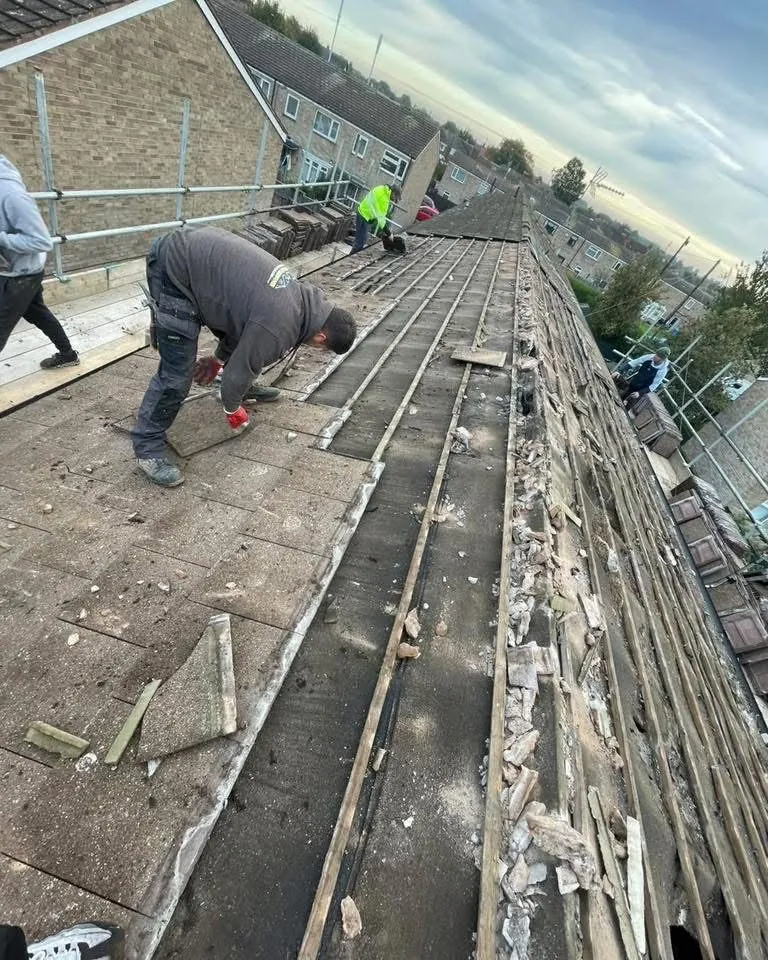 Roof strip and re-felt in progress in Exmouth