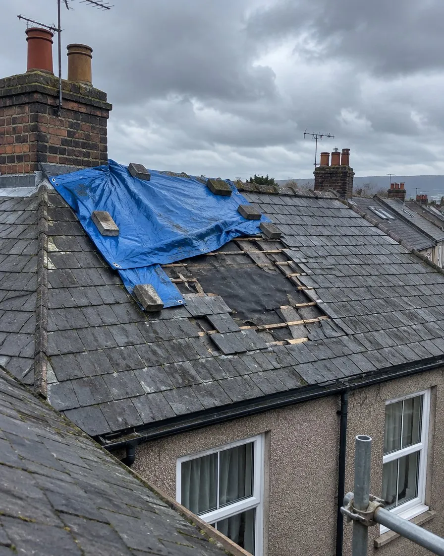 Storm damage and insurance work in Exmouth